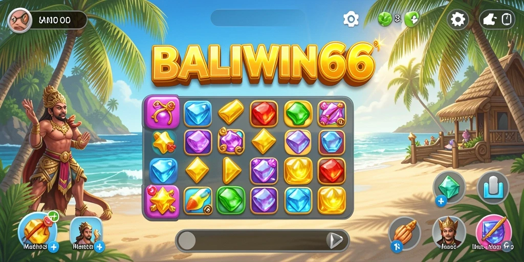 Tampilan gameplay BALIWIN66 dengan kombinasi warna-warni yang menantang.