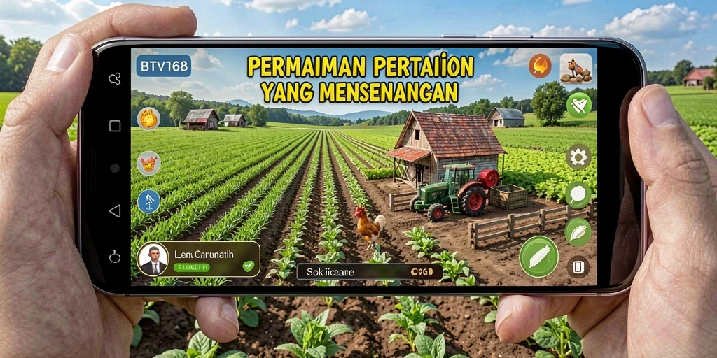 Screenshot gameplay BTV168 dengan suasana pertanian yang indah.
