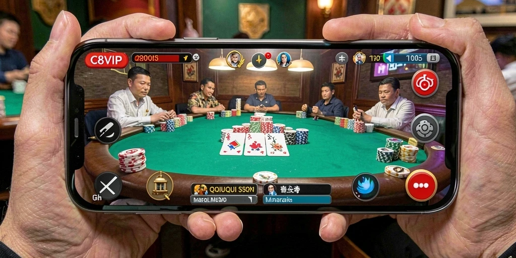 Tampilan gameplay QiuQiu yang seru di C8VIP.