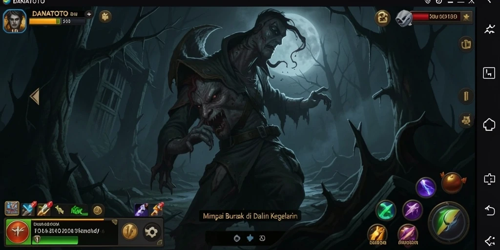 Screenshot utama menampilkan suasana mencekam dari <strong>DANATOTO</strong>