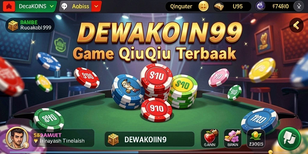 Gameplay seru QiuQiu di DEWAKOIN99 dengan teman-teman.