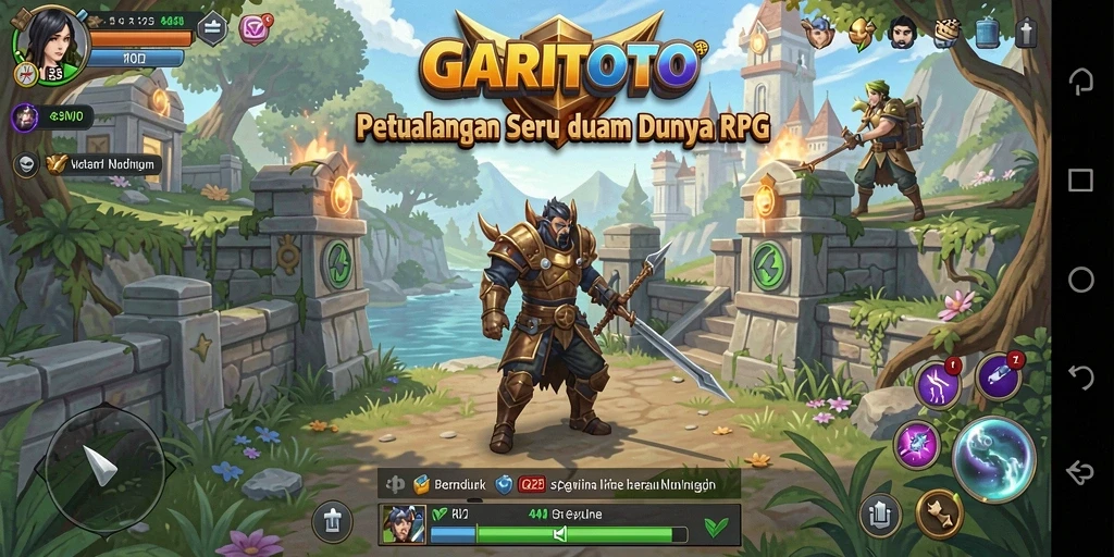 Tampilan gameplay RPG GARITOTO yang mendebarkan dan penuh aksi.
