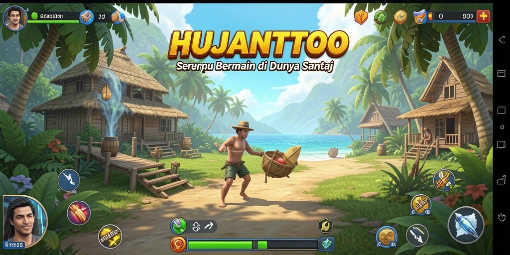 Tampilan gameplay menyenangkan dari HUJANTOTO yang penuh warna.