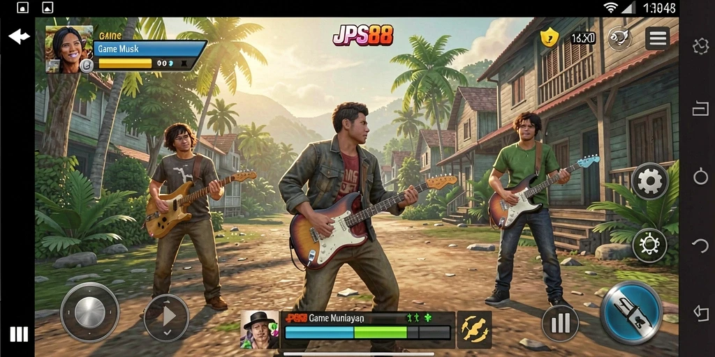 Screenshot JPS88 menampilkan gameplay interaktif dan seru saat bermain musik.