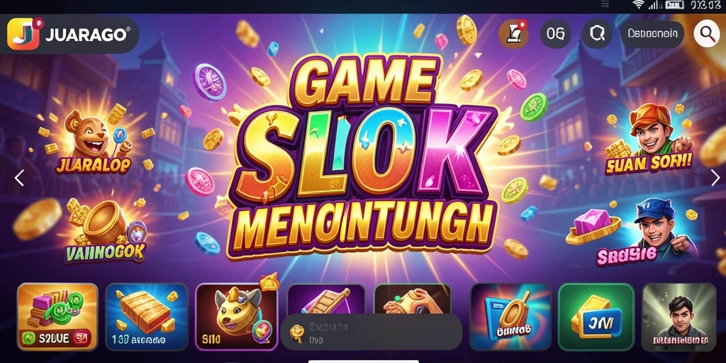 Screenshot utama JUARAGO menampilkan aksi seru permainan Slot yang memikat.