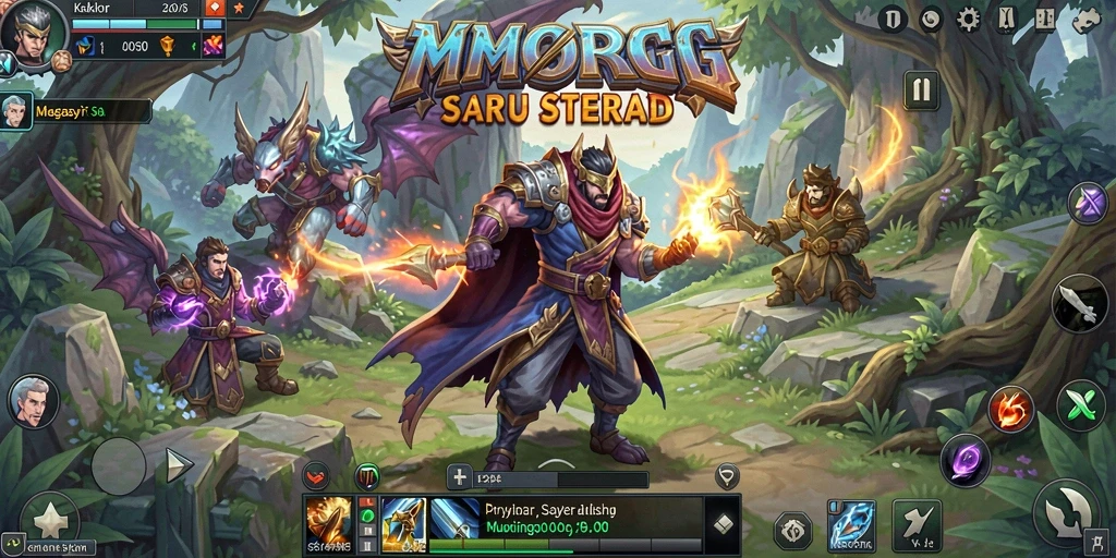 Screenshot KAKRP menampilkan aksi seru dalam gameplay MMORPG.