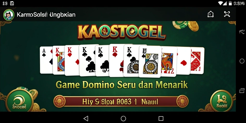 Tampilan gameplay KAOSTOGEL yang menarik dan seru saat bermain Domino.