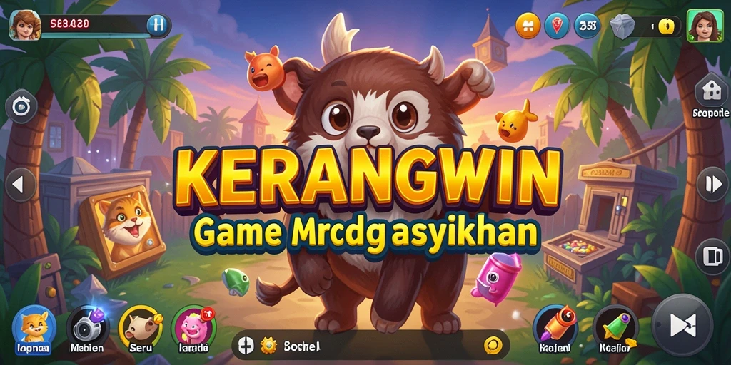 Tangkapan layar KERANGWIN menunjukkan gameplay yang ramai dan seru.