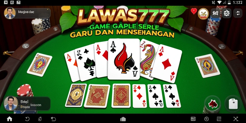 Tampilan utama LAWAS777 dengan suasana permainan Gaple yang seru.
