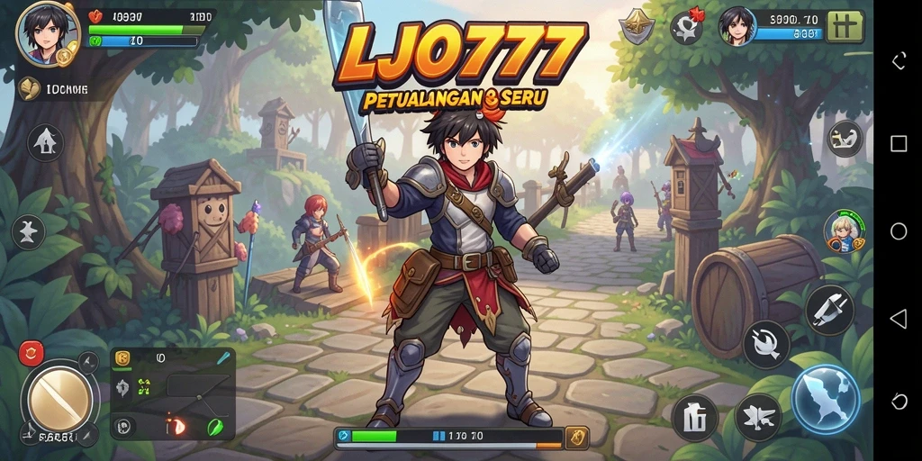 Tampilan gameplay seru dengan karakter Anime yang ikonik.