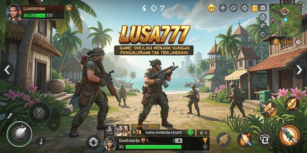Gameplay LUSA777 yang menampilkan interaksi karakter dalam simulasi.