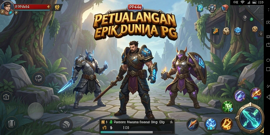 Tampilan gameplay seru di dunia RPG yang menakjubkan.