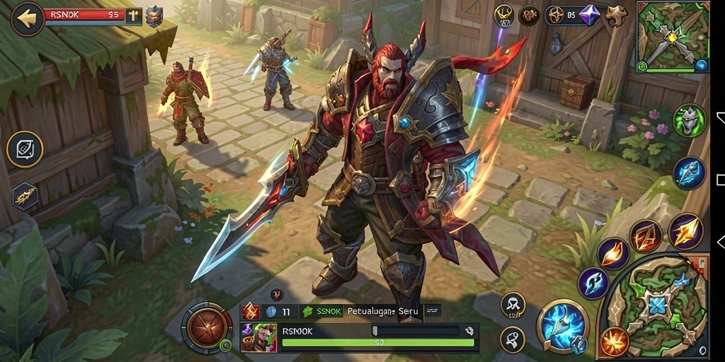 Gameplay seru RSNOK dengan pertempuran epik yang memukau.
