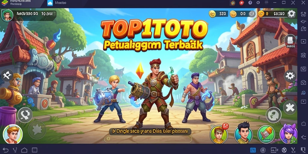 Screenshot dari gameplay TOP1TOTO yang penuh warna dan menantang.
