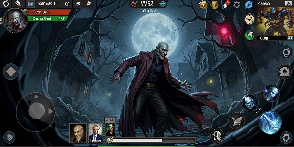 Gameplay menakutkan di dunia kegelapan dan misteri.