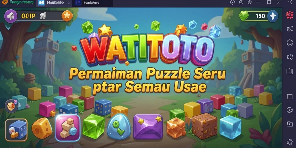 Screenshot gameplay WATITOTO menampilkan teka-teki yang menantang dan menarik.