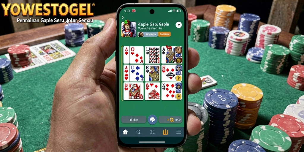 Tampilan gameplay Gaple yang menarik dan interaktif di YOWESTOGEL.